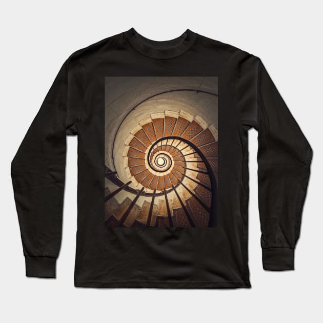 Circular staircase Long Sleeve T-Shirt by psychoshadow